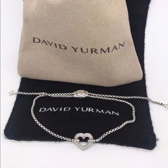 David Yurman Jewelry - David Yurman Collectibles Diamond Heart Bracelet